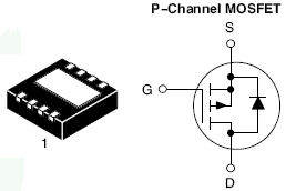 NTLTS3107P, Power MOSFET -20 V, -8.3 A, Single P-Channel, Micro8 Leadless Package